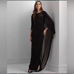 NWT Ralph Lauren
Women's Cape Georgette Gown Size 4